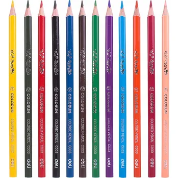 Kresba PASTELKY DELI EC00300 TROJÚHELNÍKOVÉ COLORUN 12 BAREV