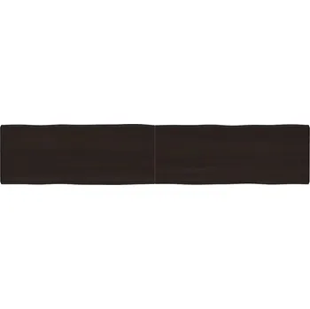 Konferenční stolek Deska stolu, tmavě šedá, 200x40x4 cm, dub s přírodní hranou