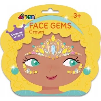 Samolepky na obličej s klenoty AVENIR CROWN