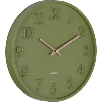 Hodiny Karlsson, Nástěnné hodiny Calma, tmavě zelené - Formadore