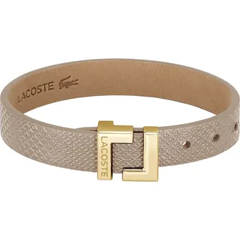 Šperk Elegantní béžový kožený náramek Lura 2040216 Lacoste
