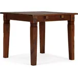 Masivní jídelní stůl Catana z borovice, hnědý, lakovaný, čtvercový – 90×90×76 cm