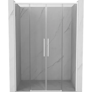 Sprchové dveře Mexen Rox sprchové dveře posuvné 140 cm, transparentní, bílé - 8C2-140-002-20-00 Sprchové dveře