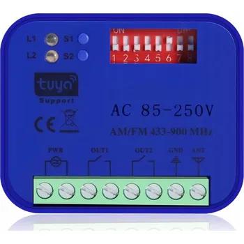Dálkový ovladač vrat UNIVERZÁLNÍ PŘIJÍMAČ DO BRÁNY TUYA WiFi + RF 433-900 MHZ