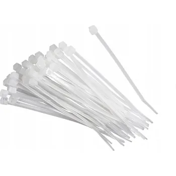 Stahovací páska Plastové kabelové stahovací pásky 96x2,5 100 Ks bílé TOYA TOYA 73882