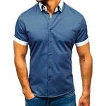 Bolf pánská košile ležérní krátký rukáv slim střih bavlna velikost M