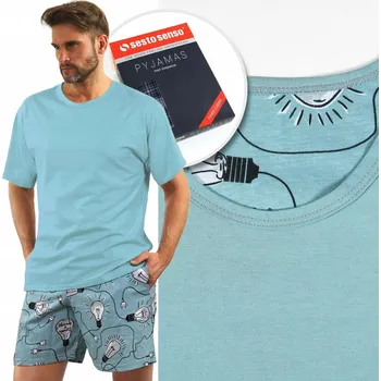 Pánské pyžamo Sesto Senso pánské pyžamo Letní pánské pyžamo krátký rukáv velikost M