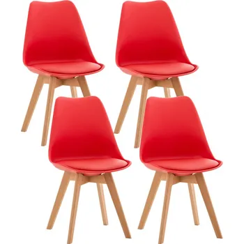 Jídelní židle 4 ks / set Židle Linares, červená