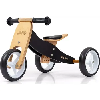 Odrážedlo dřevěné odrážedlo 2v1 MILLY MALLY Jake Classic Black