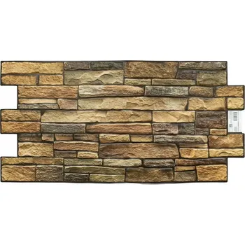 Obklad 3D PVC obkladový panel – hnědo-béžový vzor břidlice