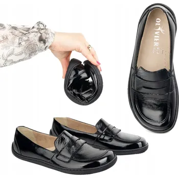 Dámské mokasíny BAREFOOT Elegantní Dámské minimalistické mokasíny 1280 černé 41