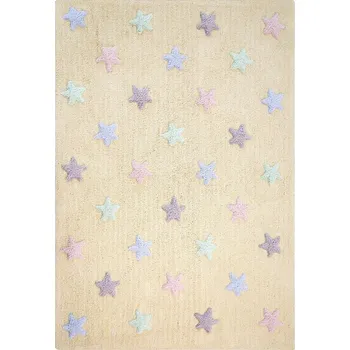 Koberec Lorena Canals Přírodní koberec, ručně tkaný Tricolor Stars Vanilla Rozměry koberců: 120x160