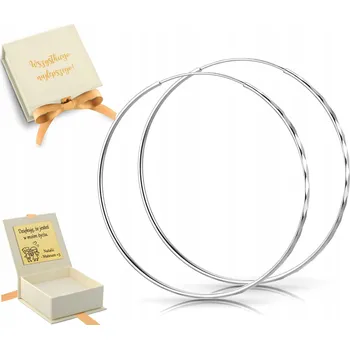 Náušnice VELKÉ NÁUŠNICE STŘÍBRO 925, 6 CM, 60 MM, GRAVÍROVÁNÍ