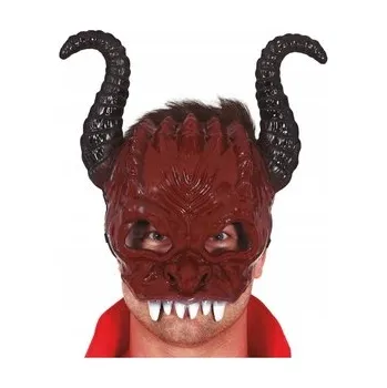 Karnevalová maska Maska na obličej Guirca 20035 plastová, ďábel, červená