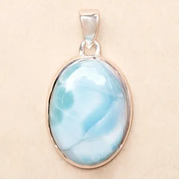 Přívěsek Larimar přívěsek stříbro Ag 925 LOT422 2,7 cm, 10,9 g