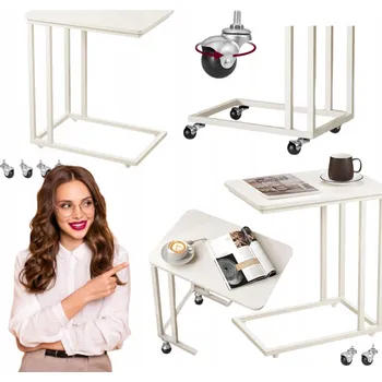 Konferenční stolek Stolek Songmics obdélníkový 50 x 35 x 56 cm, krémový