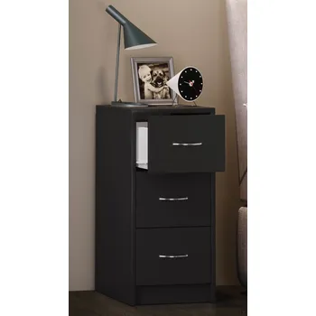 Noční stolek VCM Noční stolek Boxal maxi, černý 762278