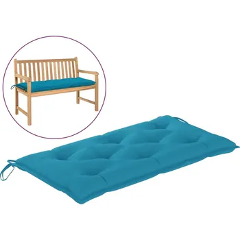 Zahradní nábytek vidaXL Poduška na zahradní lavici světle modrá 100 x 50 x 7 cm textil