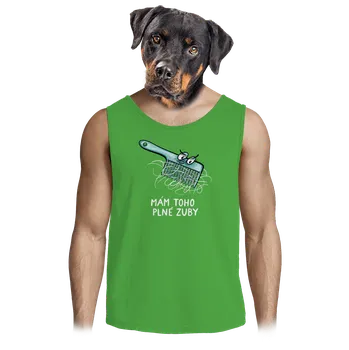 Pánské oblečení Bastard Plné zuby pánské tílko Lime
