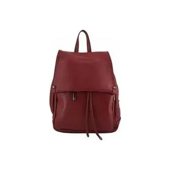 Městský batoh Dámský kožený Batoh - Barberinis - červený