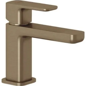 Sifon KLUDI - Renon Umyvadlová baterie s výpustí Push-Open, EcoPlus, kartáčovaný bronz 42267N175