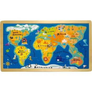 Puzzle Puzzle Small Foot 24 dílků Mapa světa