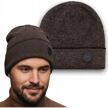 Čepice Pako Jeans zimní čepice beanie hnědá, univerzální velikost