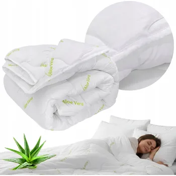 přikrývka CELOROČNÍ PŘIKRÝVKA ALOE VERA SILNÁ 180x200 ANTI-ALERGICKÁ VÝROBEK POLSKÝ