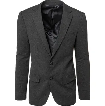 Pánská móda Pánské jednořadé sako MX0624 Barva: Tmavě Šedá, Velikost: 3XL/60