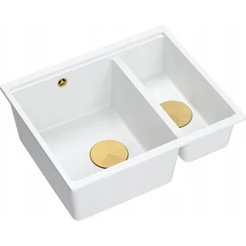 Granitový dřez Dřez jednopůlkomorový Quadron Logan 150 granit bílý