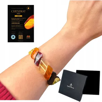 Náramek Náramek z JANTARU na gumičce přírodní baltský jantar segmentový FILM