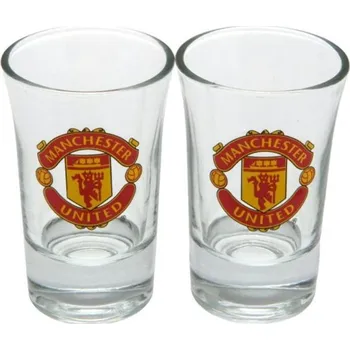 FOREVER COLLECTIBLES Sklenice štamprle FC Manchester United: Wordmark