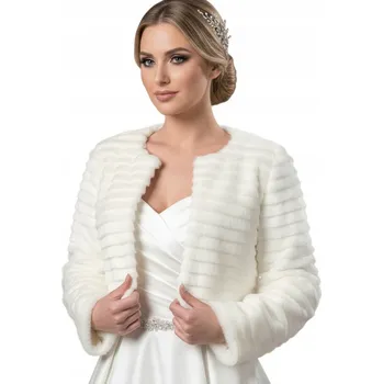 Bolerko Svatební bolerko, imitace králičí kožíšek , ecru barva, velikost 42