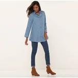 Blancheporte Tunika s potiskem modrá džínová 50