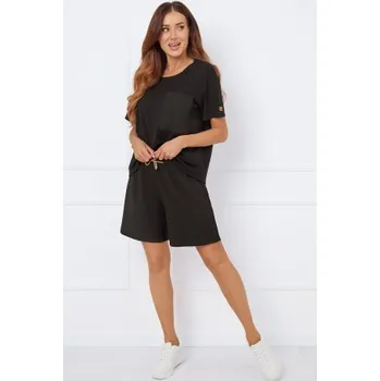 Dámská souprava s kraťasy Italian Fashion Bono Černá XL
