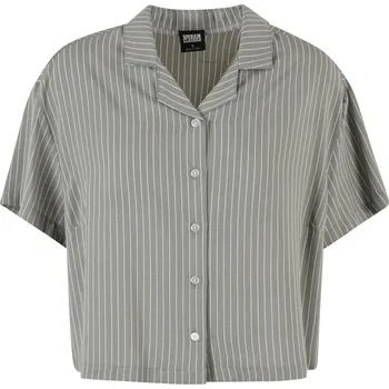 Dámská košile URBAN CLASSICS TB4365 PALE OLIVE/WHITE XXL