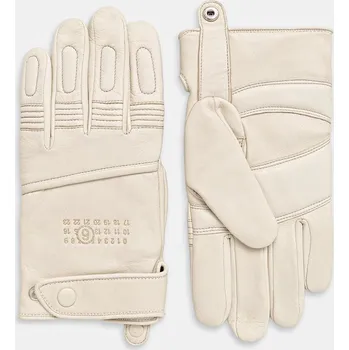 Rukavice Kožené rukavice MM6 Maison Margiela x Agnelle, M, béžová, 01X