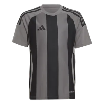Adidas Teamsport Striped 24 krátký rukáv šedá/černá UK Junior M