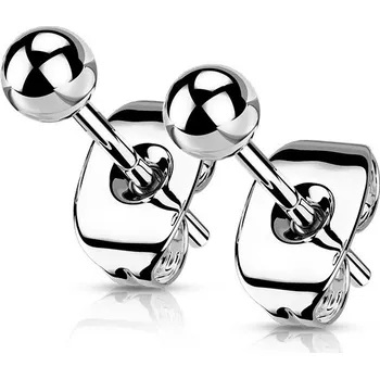 Náušnice Šperky4U Titanové náušnice kuličky 4 mm - KM2015-04