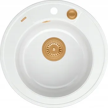 Granitový dřez Jednokomorový granitový dřez Quadron Morgan 210, bílý