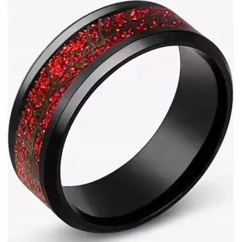 Prsten Prsten Černý Červený Pán Prstenů Wolframový Signet
