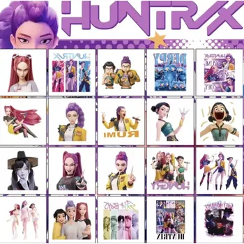 Tetování Dětské dočasné tetování - 20 ks - KPOP DEMON HUNTERS - KPOP LOVKYNĚ DÉMONŮ - (E) (Značka: SPADABRAVO)