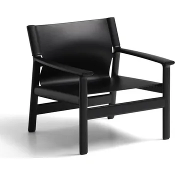 Křeslo Černé kožené křeslo Jan – Kave Home ID_1827654