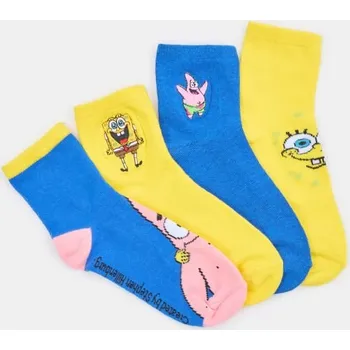 Chlapecké spodní prádlo Sinsay - Sada 4&nbsp;párů ponožek SpongeBob SquarePants - žlutá - 677GW-10X - 677GW-10X-R26