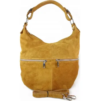 Kabelka Vera Pelle kabelka vak z pravé semišové kůže, vícebarevná