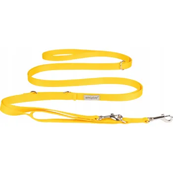 Vodítko pro psa Amiplay Oboustranné Vodítko 8v1 Samba M Žluté