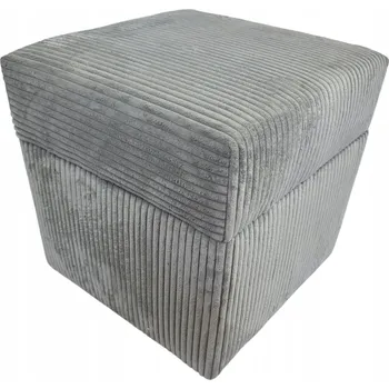 Taburet Čalouněný Taburet Max Mebels šedý