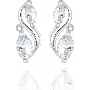 Náušnice STŘÍBRNÉ NÁUŠNICE SE ZIRKONY, Puzety. Stříbro 925!