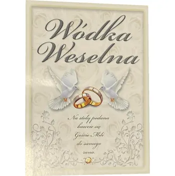 Speciální papír Samolepící etikety na alkohol, svatební vodku, 25 Ks, motiv Holubice, č. 1
