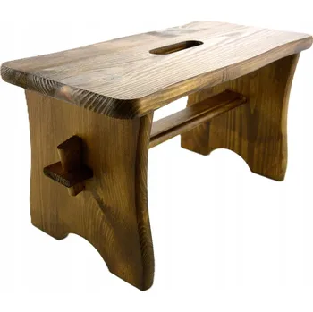 Stolička DUBOVÁ MALOVANÁ STOLIČKA TABURET RYCZKA DŘEVĚNÁ plošina kuchyňský židlička FSC